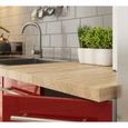 Meuble de cuisine bas AKORD S80 OLIWIA modulable Blanc 80 cm 3 tiroirs façade Rouge Brillante 80x46x85 cm-2