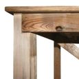 Table de jardin en bois - CEMONJARDIN - Normand - Rectangulaire - 8 personnes - Marron-2