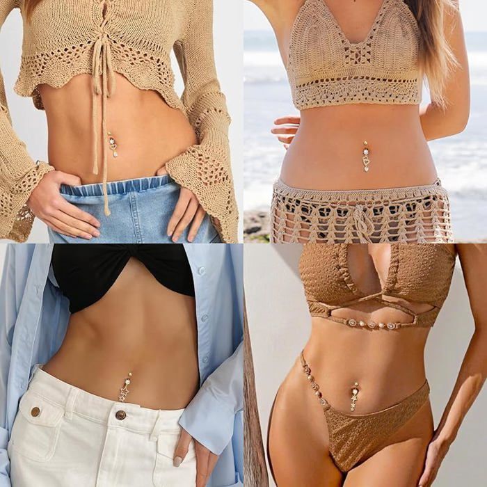 Piercing Anneau Nombril Percing Au Nombril Lot De 12 Piercings