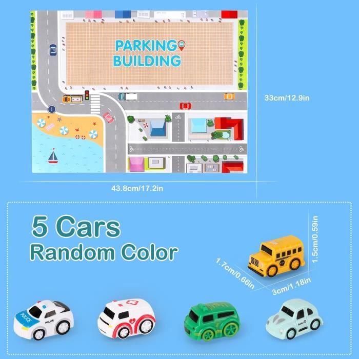VINGVO Jeu de voiture de course avec rampe - Piste de course pour