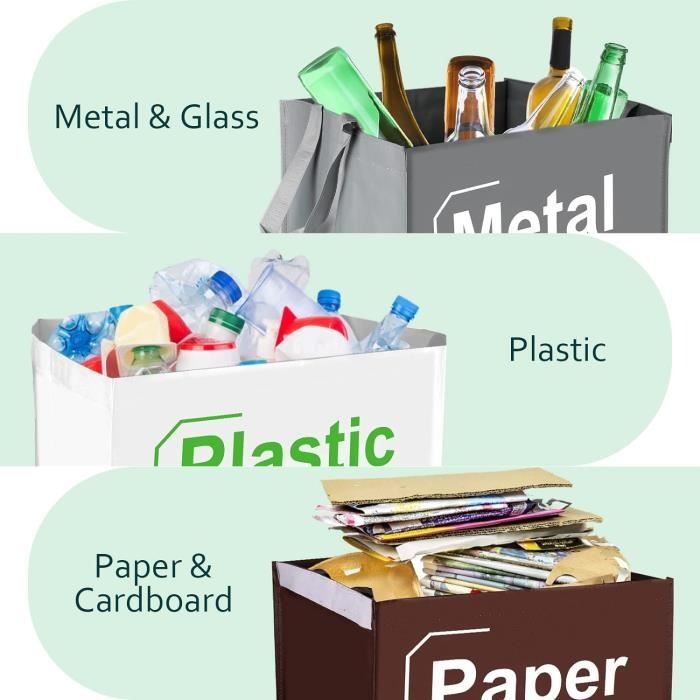 Bac de recyclage pour le papier, verre, déchets recyclables