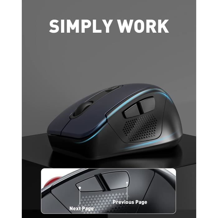 Souris sans Fil, INPHIC Ergonomic 2.4G Wireless Computer Mouse
