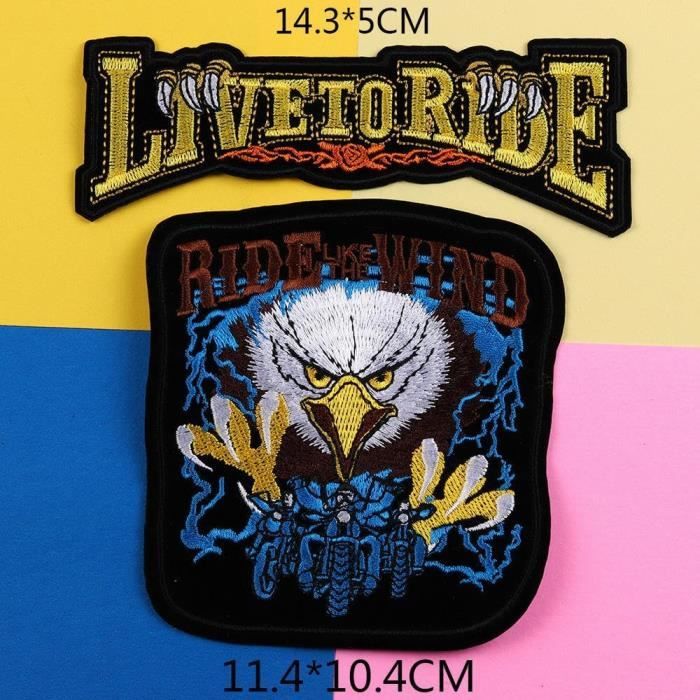 Écusson Biker Brodé Skull 3D Croix de Malte 27cm à Coudre