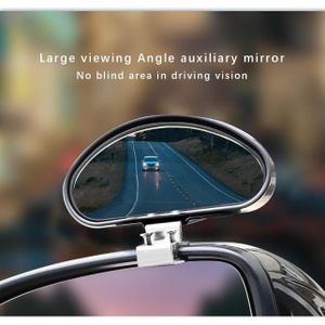 Rétroviseur Conduite Accompagnée 200x55 Mm Avec Ventouse Puissante - Universel Pour Voiture, SUV, Camion