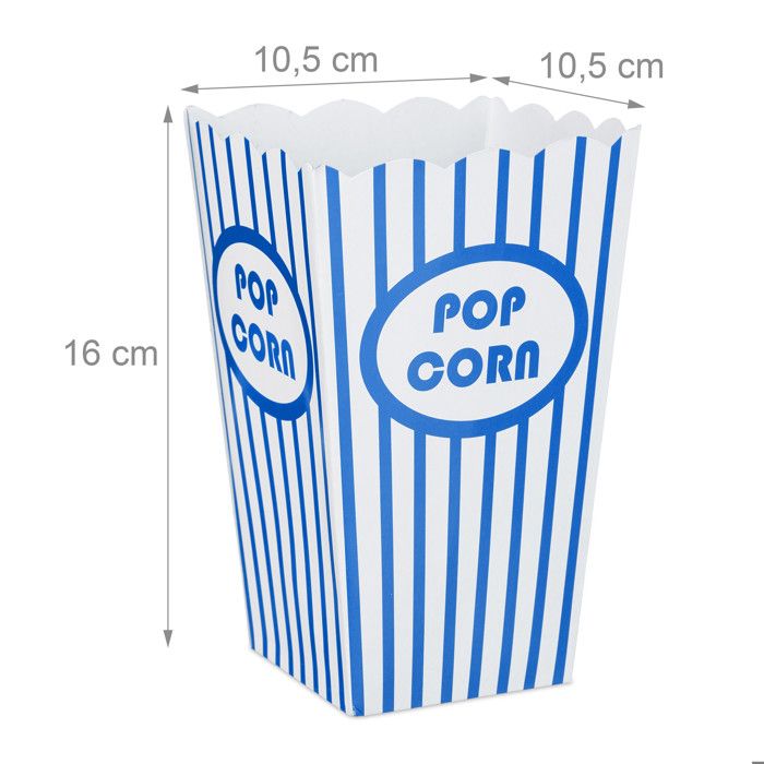 Cornet Popcorn 40 Boîtes à Popcorn Nadisean - 5 Couleurs, Carton Alimentaire, Pour Fêtes Et Cinéma Barattoli Per Confettata