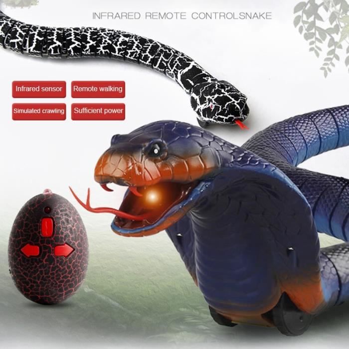 Serpent RC Réaliste Cobra - Jouet Télécommandé Rechargeable, Mouvements Fluides, Pour Farces Et Animations