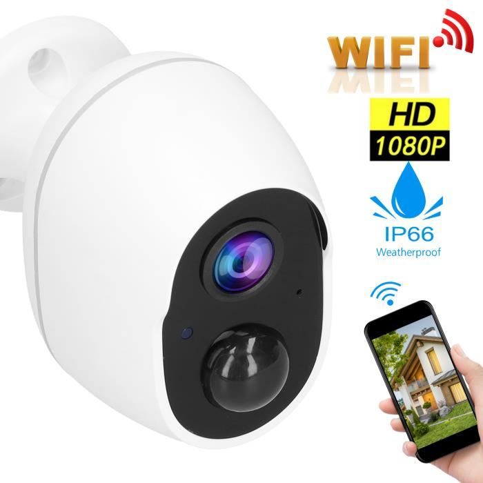 Caméra de Surveillance WiFi Caméra Solaire Extérieure à Batterie  Rechargeable 1080P Avec Audio Bidirectionnel IP66 Etanche-Blanc - Cdiscount  Bricolage