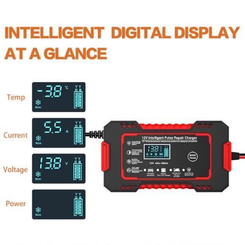 NWOUIIAY Chargeur de Batterie Voiture Intelligent 6A/12V Fonction de