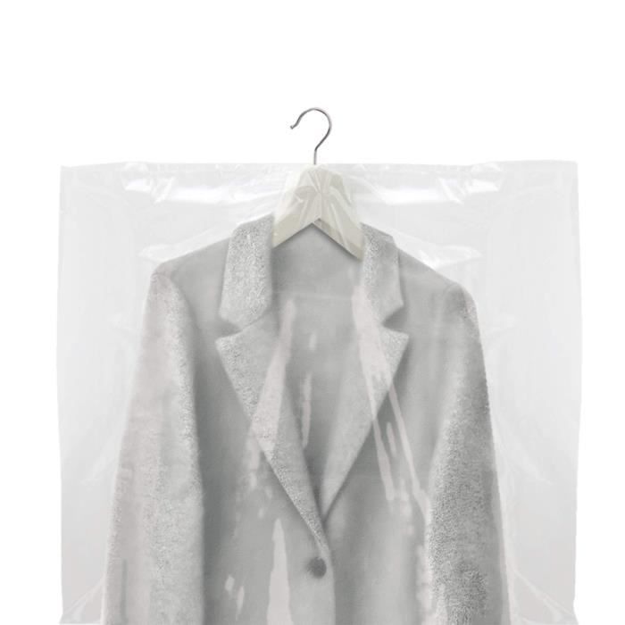 HomeClean Lot De 6 Housses Vêtements 60x100 Cm – Anti-Mites Transparent Respirant – Protection Robes, Costumes, Manteaux