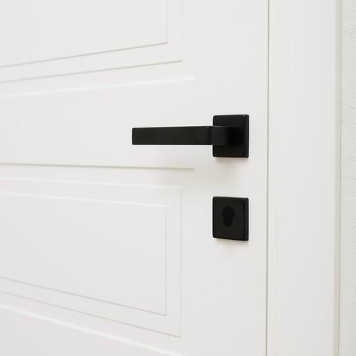 Set de poignées de porte noire portes intérieures - Cdiscount Bricolage