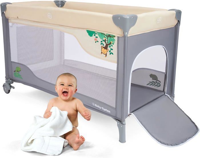 5 en 1 Lit Parapluie Bébé avec Matelas & Moustiquaire Lit Bébé Evolutif avec Table à Langer Sac de Transport Charge 9kg pour 0-36 Mois Coloré