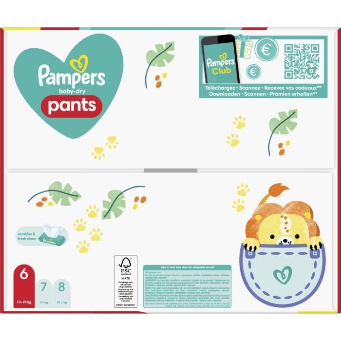 Pampers Baby-Dry Pants Couches-Culottes Taille 5, 74 Culottes - Cdiscount  Puériculture & Eveil bébé