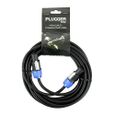 Plugger Câble HP Speakon mâle-mâle 1,5 mm²-6 m Noir PLUCABSSM1SM16M0EAS-0