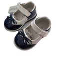 Chaussures Babies en Cuir Verni Blanc et Bleu pour Bébé Fille du 21 au 26-0