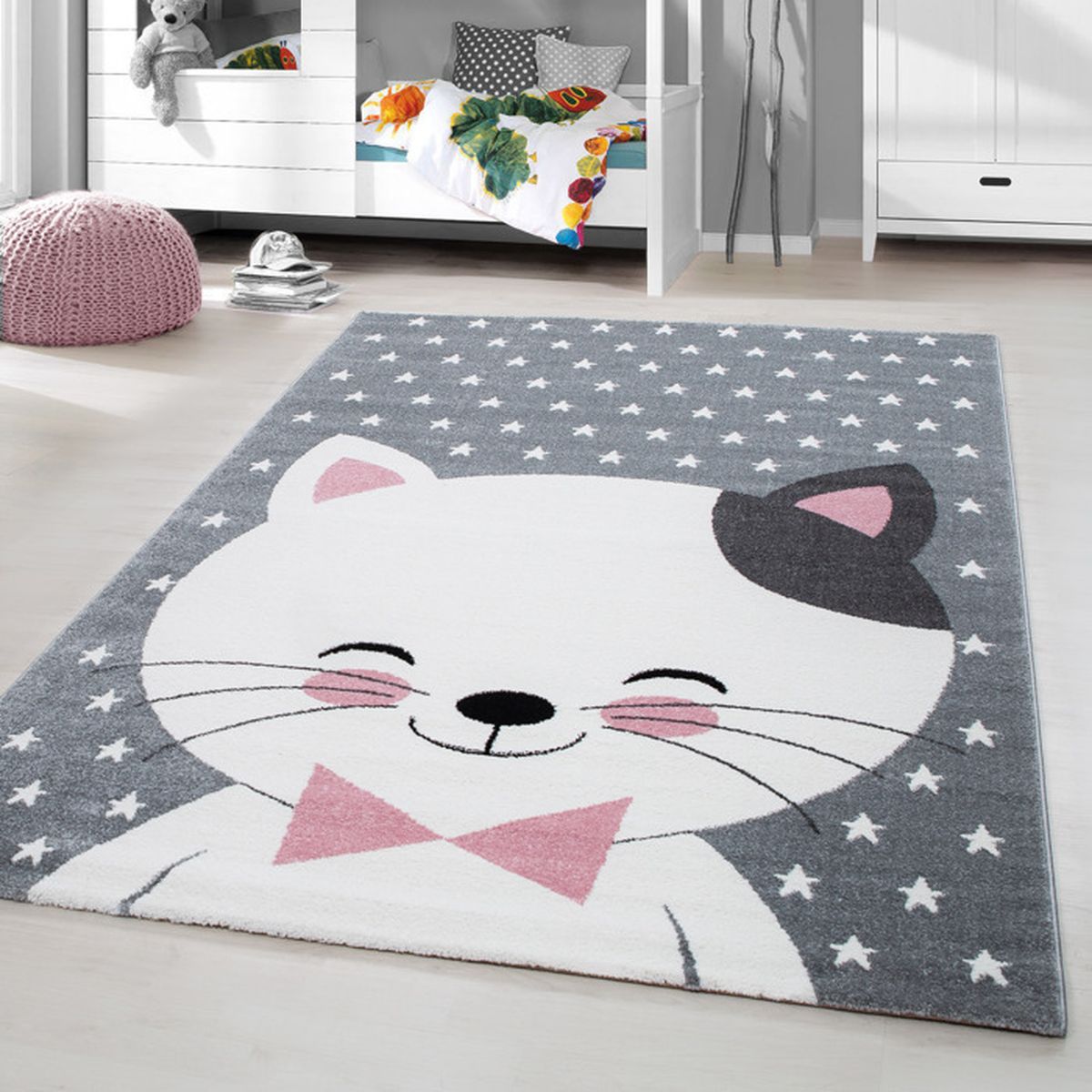Tapis Design Pour Chat Avec Poil Court Pour Chat Pepiniere Gris Rose Marbre 1 Cm Rond Cdiscount Maison