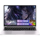 BVATE Ordinateur Portable 16" Pouces - Core i3|3.2 GHz -Intel® Iris® -Win11 - 16 Go RAM + 512 Go SSD - 1920*1200 FHD - WIFI- Argent