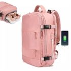 WASDK Sac à Dos Ordinateur Portable 17 Pouces Femme Cartable Etudiant Oxford Sac À Dos Rose Voyage Avec USB Port De Charge