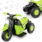 Moto Électrique pour Enfant DREAMADE - Voiture à Bulles avec Musique, Klaxon, Phares LED - 3 Roues - Vert