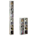 IDIMEX Etagères modulables MUSIQUE pour CD et DVD, lot de 2 meubles de rangement en colonne avec 10 compartiments, en mélaminé shabby chic