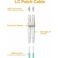 Vandesail Câble de raccordement en Fibre Optique Gigabit 10 G avec LC vers LC Multimode OM3 Duplex 50/125 OFNP 3 m