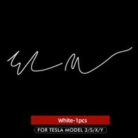 Blanc - autocollant de voiture Signature 2021 Elon musc pour Tesla Model S 3 X Y, accessoires créatifs, autoc