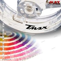 4 Stickers de Jantes TMAX - NOIR - pour T-MAX 500 530 Sticker Autocollant Adhésif liseret