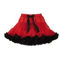 Mini jupe de ballet en mousseline de soie à volants pour femmes,jupon adulte,vêtements d'été,tutu,S,M,L- Red And Black