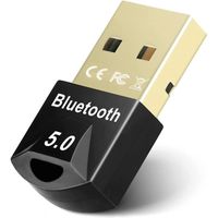 Clé Bluetooth 5.0 Dongle USB pour PC,Casque,Souris,Clavier,Smartphone, Adaptateur Compatible avec Windows 11-10-8.1-8-7 Phonillico®