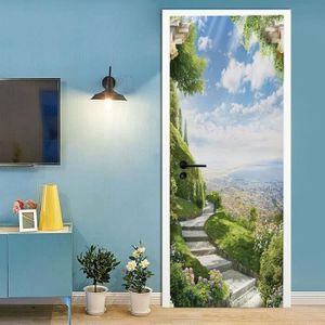 Sticker Mural Trompe-l'œil Pompe à Essence - 130 X 45 Cm - Décoration Murale Rétro - Art Déco Stickers - Neuf