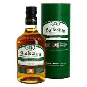 WHISKY BOURBON SCOTCH Edradour Ballechin 10 ans highlands single Malt
