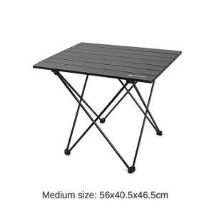 TABLE DE CAMPING Noir m - Table de Camping Pliante en Alliage d'Alu