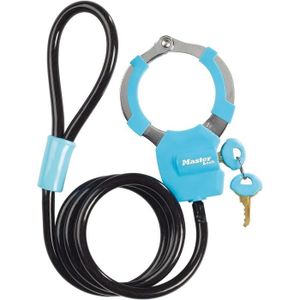 ANTIVOL Antivol à clé avec menotte pour vélos, trottinettes et poussettes - Eurdproblu - 1m de câble - Bleu