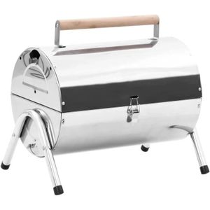 BARBECUE Barbecue à charbon - Portable - Double gril - Acier inoxydable - Camping pique-nique jardin