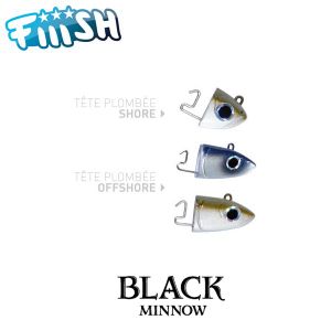 Tête plombée FIIISH BLACK MINNOW SHALLOW couleur Kaki taille au choix neuf