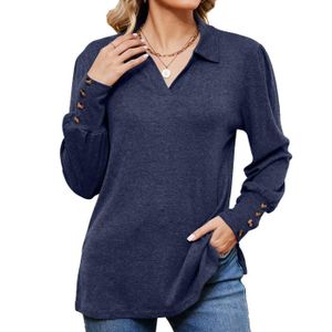 PULL Pull Femme Manches Longues Avec Boutons Casual Pul