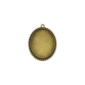 1 pièce LYS Accessoires création support cabochon lys de reine rond 34 x 29,5 mm 