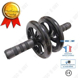 Kacsoo Lot de 5 rouleaux de roue AB pour abdominaux avec barre de pouss/ée et genouill/ère pour la maison la musculation lexercice la gym