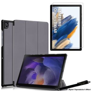 Mobigear SureGrip - Coque Samsung Galaxy Tab A8 10.5 (2021) Coque Arrière  Rigide Antichoc + Support Amovible - Noir 6-512719 