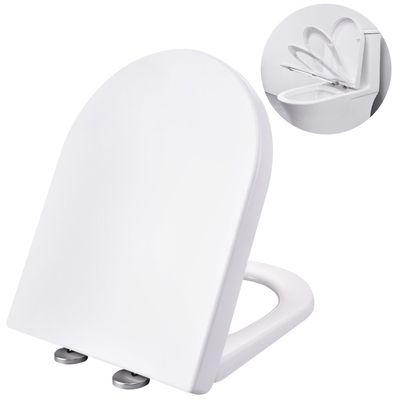 Blanc lunette de toilette clipsable plastique cuvette WC salle de bain –  Homelody-fr