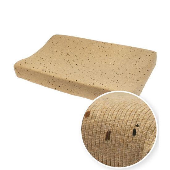 Housse De Matelas à Langer Meyco Baby Velvet Chocolat 50x70cm - 100% Coton Doux Et Lavable