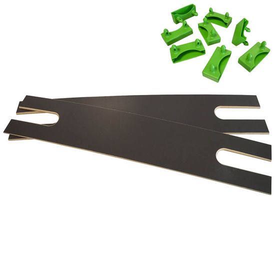 Lot De 4 Lattes 88cm + 8 Embouts Noirs - ALTOBUY