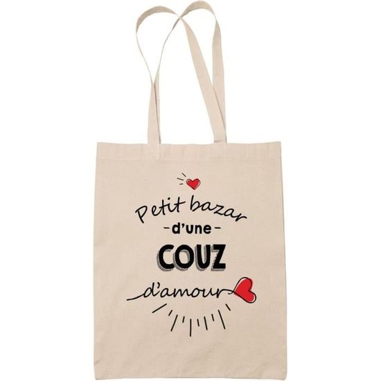 Tote Bag 'Bichette Irremplaçable' - Cadeau Parfait Pour Elle : Saint-Valentin, Anniversaire, Noël - Sac Cabas Réutilisable Et Personnalisé - 9