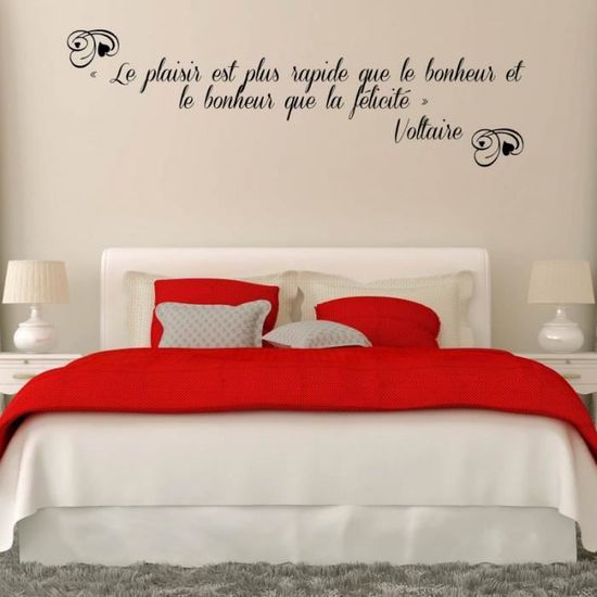 Stickers Citation Voltaire Plaisirjaune Citron 54 X 180 Cm Cdiscount Maison