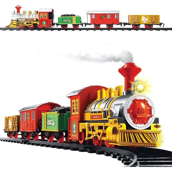 Cadeau Noël Garçon Fille Train Électrique à Vapeur Aragallant - Avec Fumée Et Sons - 20 Rails - Décoration Noël - Cadeau Enfant Train Electrique
