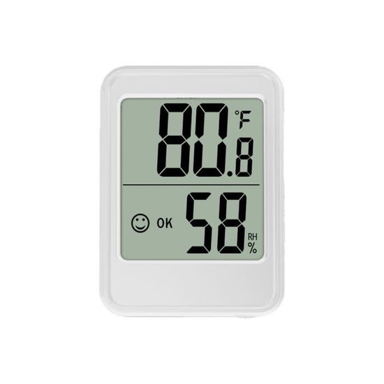 10€19 sur Thermomètre Hygromètre Moniteur de compteur intérieur-blanc -  Station météo thermomètre pluviomètre - Achat & prix