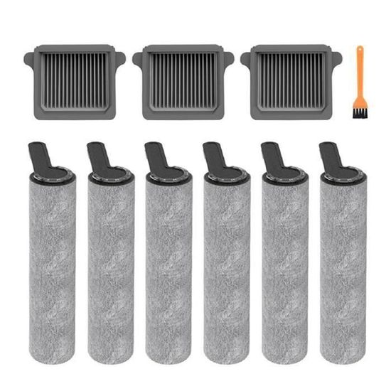 Pack 4 Pièces Rechange Tineco IFloor 3/Floor One S3 - 2 Filtres HEPA + 2 Rouleaux Brosse