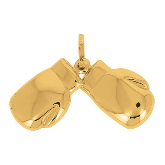 Pendentif Gants De Boxe En Or Jaune 14 Carats 585 – 14x10 Mm – Brillant – NKlaus Talisman 9496