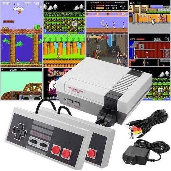 Retoo Console Rétro Portable - 620 Jeux Classiques Intégrés - 2 Manettes - Plug & Play - Cadeau Idéal Pour Enfants Et Adultes