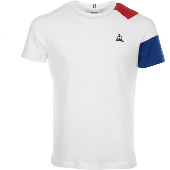 T-shirt Le Coq Sportif Homme Gris - Taille L, Manches Courtes, Logo Imprimé