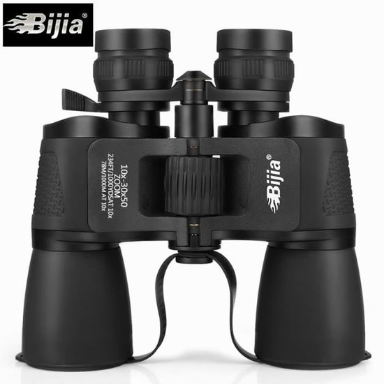 BIJIA 10-30X50 Binocular Binoculaire Haute Amuste Zoom Télescope Télescope étanche portable HD Vision nocturne Jumelle
